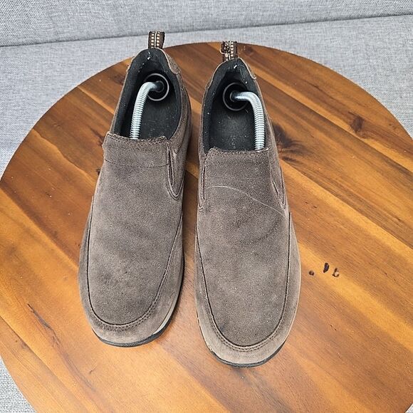 L.L. Bean men's Casual Size 10.5 Brown Suede Sport Slide Ins 05330 0 Vj31 04 - Picture 4 of 13
